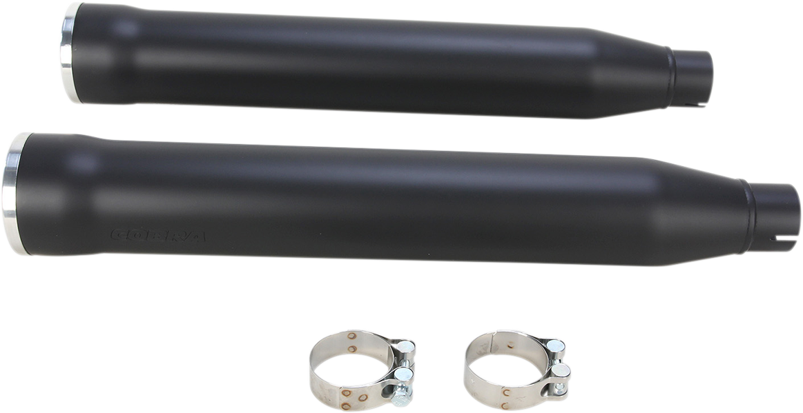 Cobra 3in. Slip-On Muffler with RacePro Tips Black 6055B