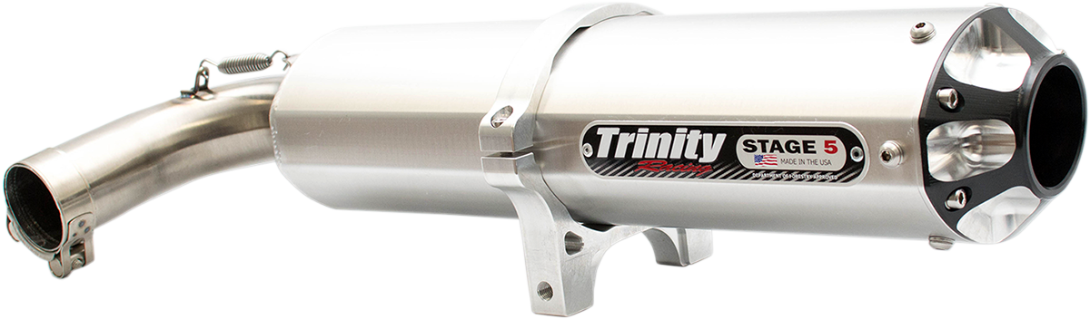 TRINITY RACING Stage 5 Slip On Mufflers Brushed TR-4158S