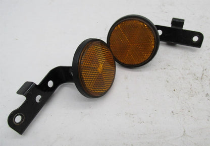Pair of Vintage Original Ducati Stanley Amber Lens Reflectors 072-1042