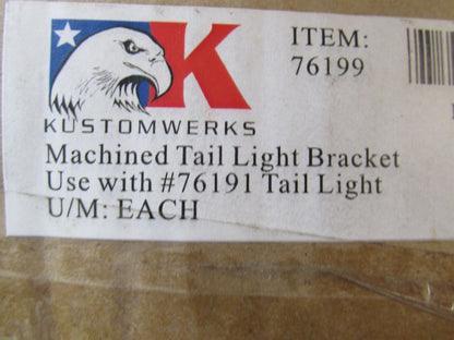 Harley Chopper KustomWerkz Machined Taillight License Plate Bracket w/ LED 76199