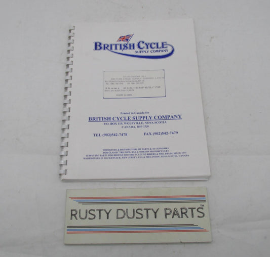 Copy Royal Enfield 1969 -70 Interceptor Spare Parts Book British Cycle Supply