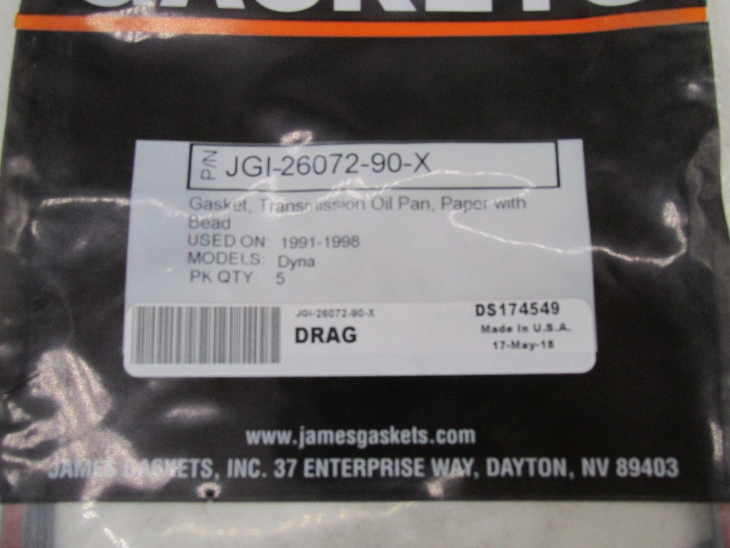 Lot of 4 Harley Davidson James Transmission Oil Pan Gaskets JGI-26072-90-X