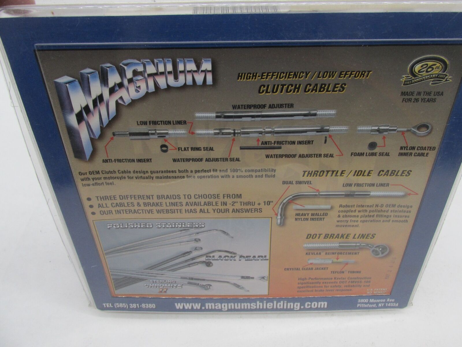 Magnum Harley-Davidson High-Efficiency 31-3/4" Long Throttle Cable