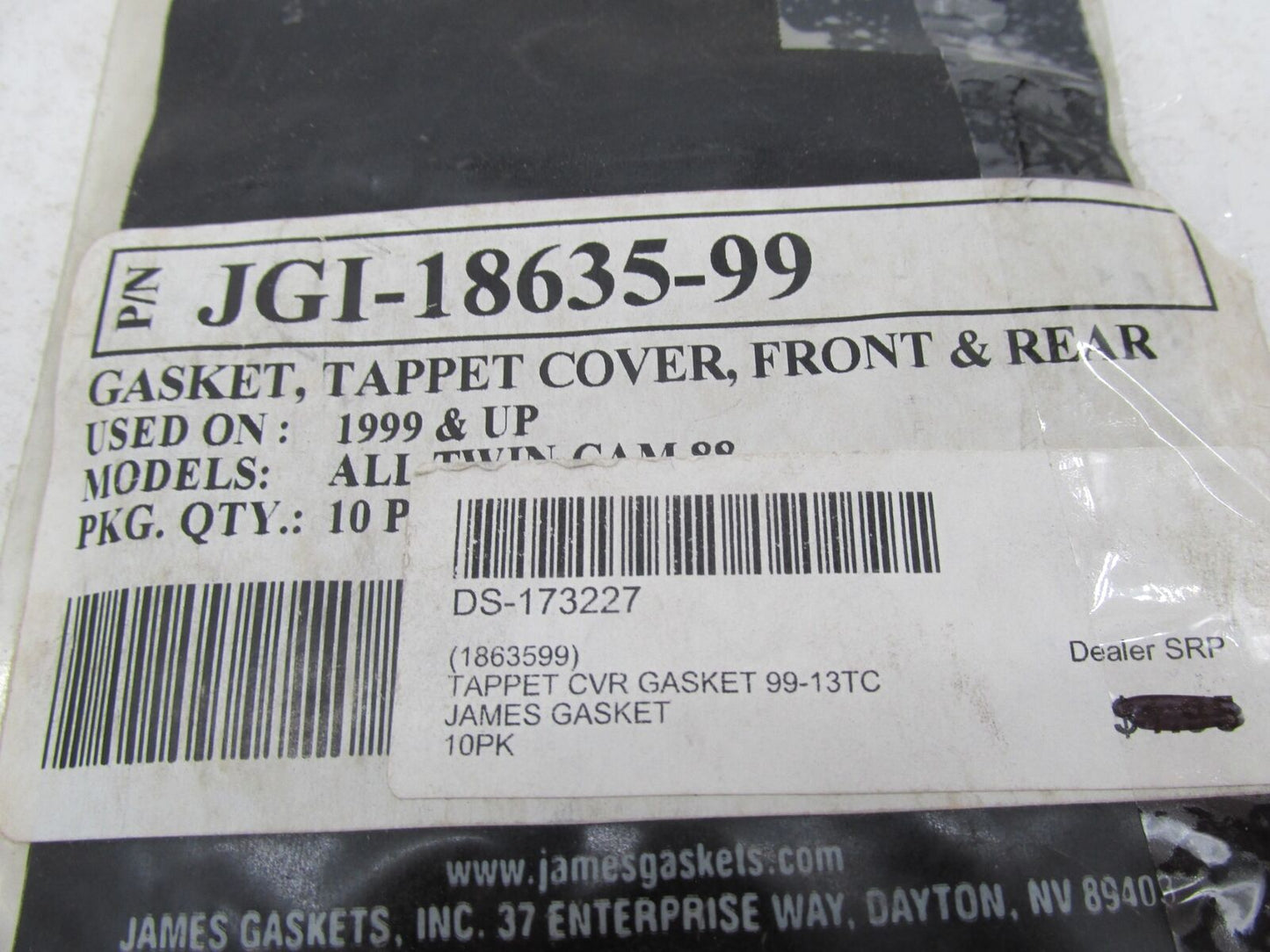 Lot of 6 Harley Davidson James Front & Rear Tappet Cover Gaskets JGI-18635-99