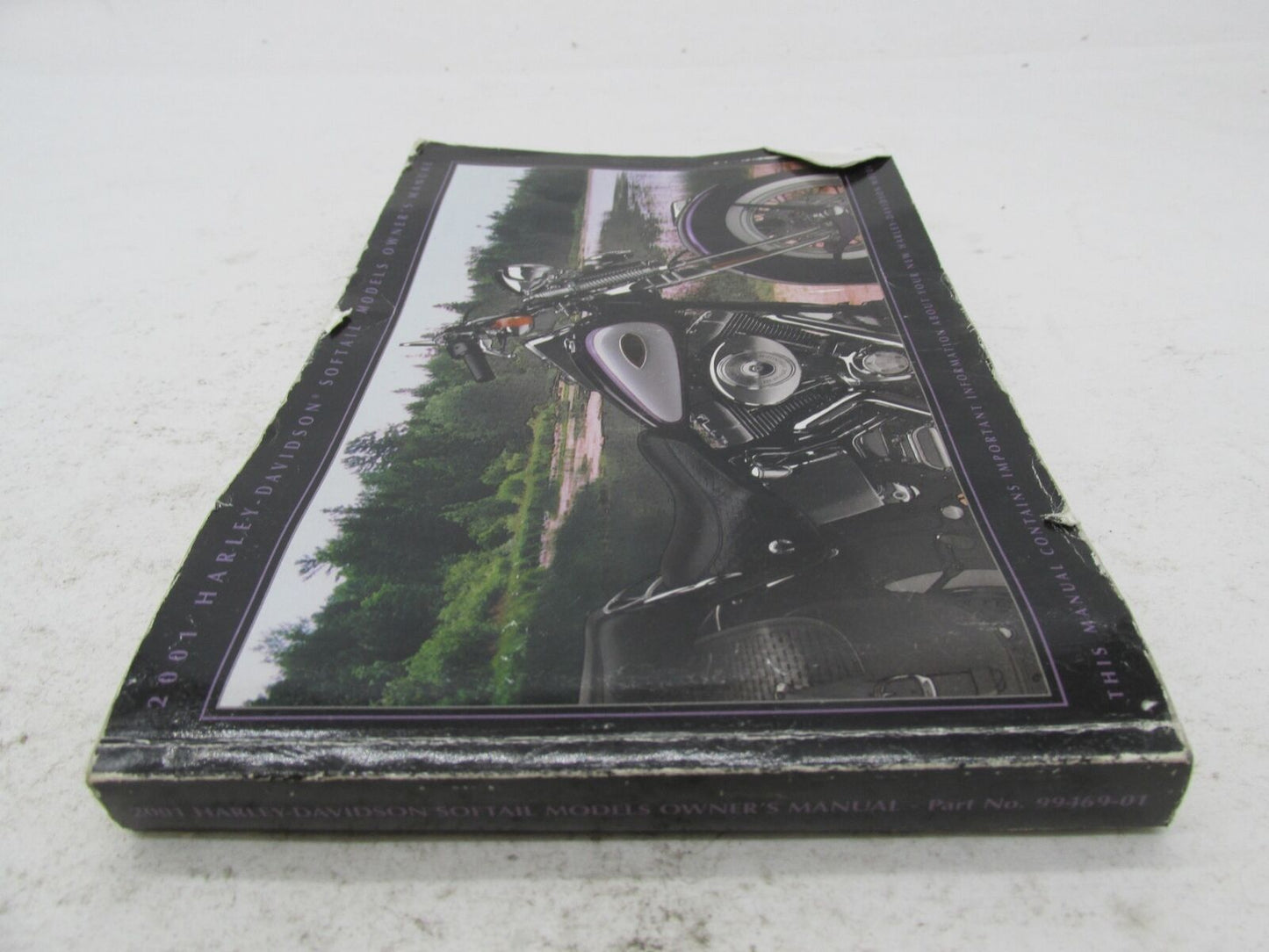 Harley-Davidson Official Factory 2001 Softail Owner's Manual Book 99469-01