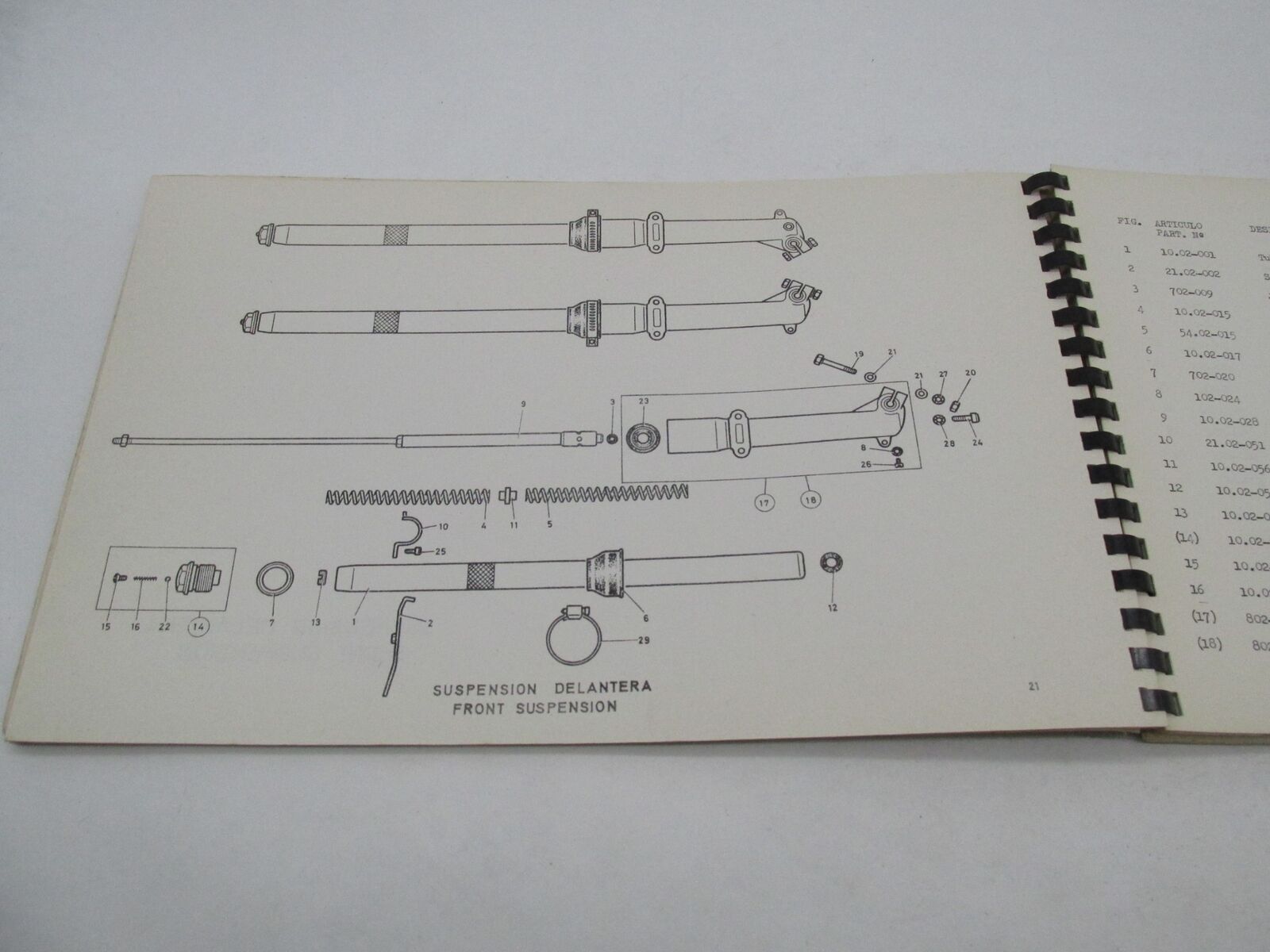 Bultaco Original Factory 1971 Campera Parts Catalog List Book Manual 21.32-117-1
