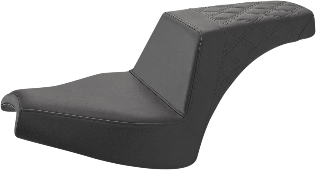 Saddlemen Step Up Seat Driver Smooth/Passenger Lattice Stitch Black I21-04-173
