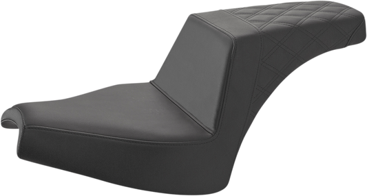 Saddlemen Step Up Seat Driver Smooth/Passenger Lattice Stitch Black I21-04-173