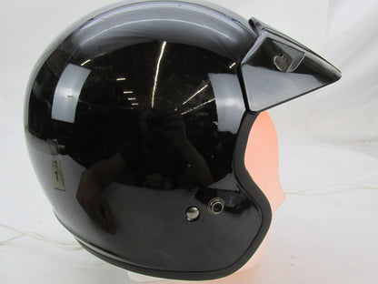 Fulmer Black Open Face Half Motorcycle Helmet Extra Small XS AF-255