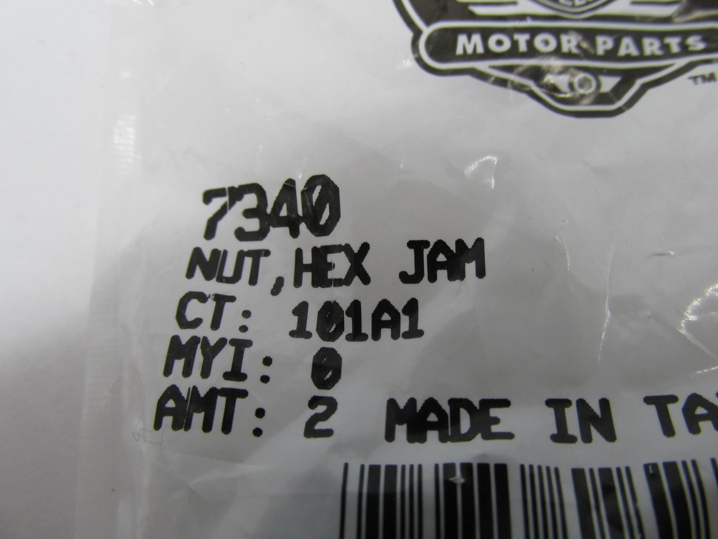 Lot of 2 Harley-Davidson OEM NOS Transmission Hex Jam Nuts 7340