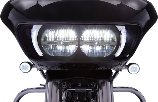 CIRO Fang Headlight Bezels Chrome 45250