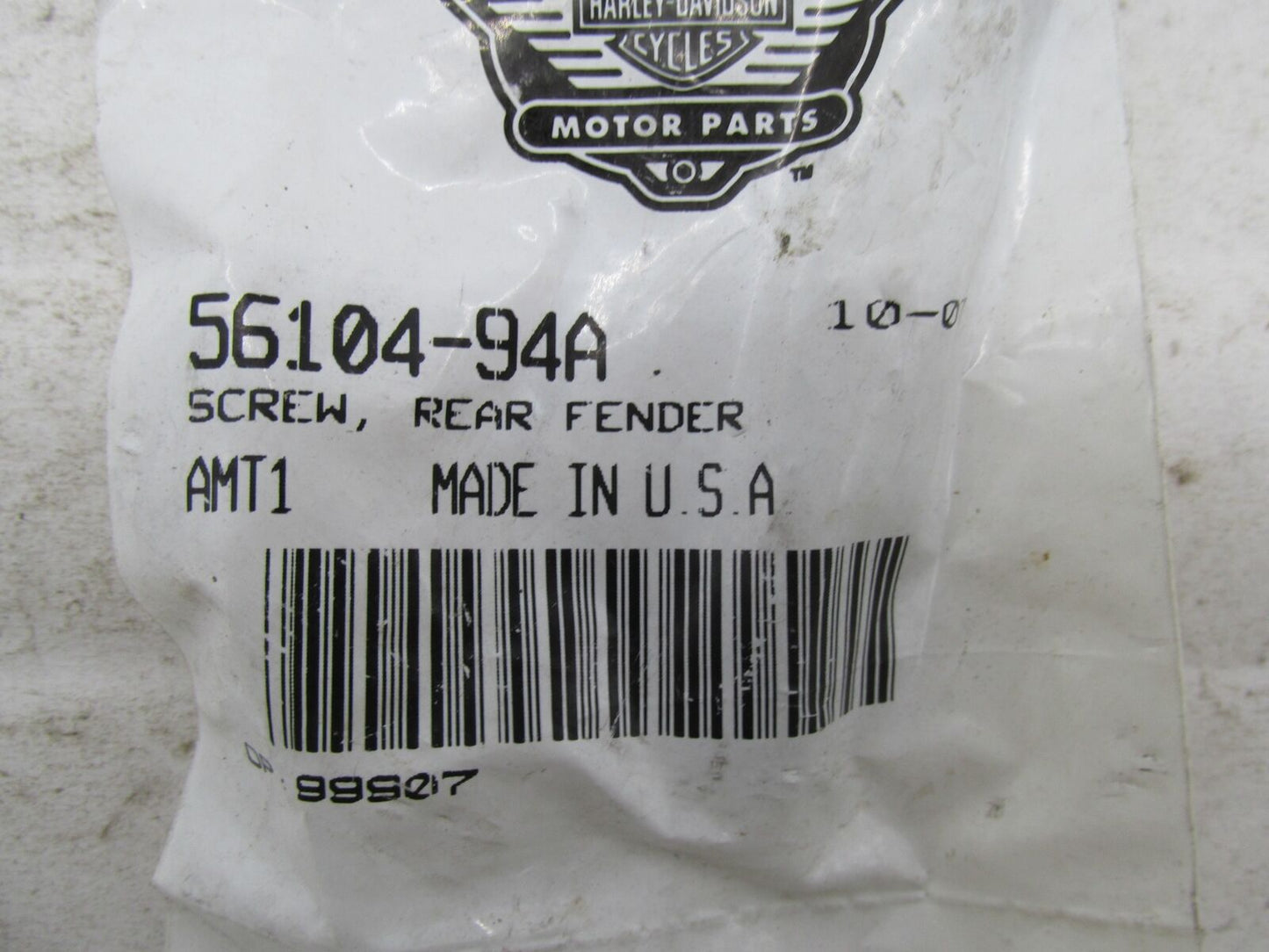Harley Davidson Genuine NOS Rear Fender Screw 56104-94A