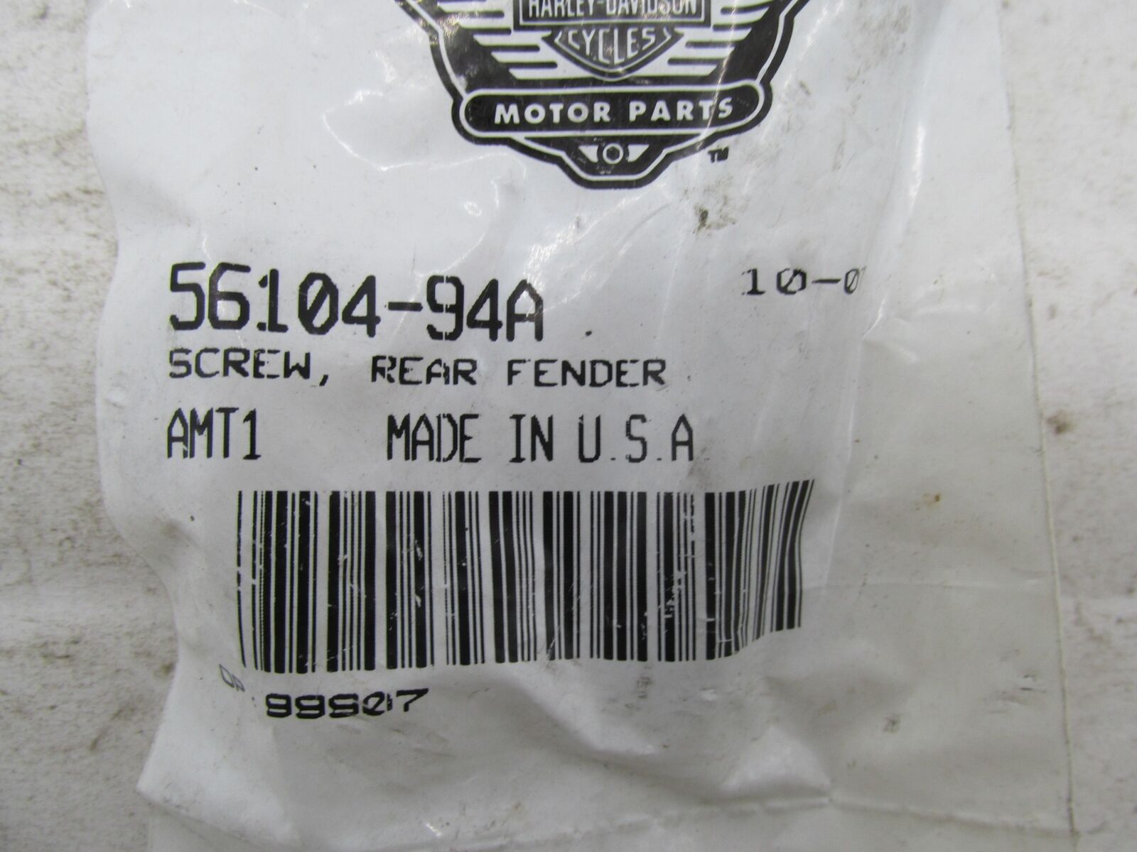 Harley Davidson Genuine NOS Rear Fender Screw 56104-94A