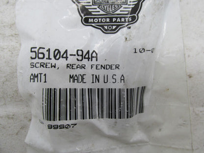 Harley Davidson Genuine NOS Rear Fender Screw 56104-94A