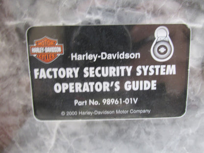 Harley-Davidson Security System Operator's Guide VHA Tape 98961-01V