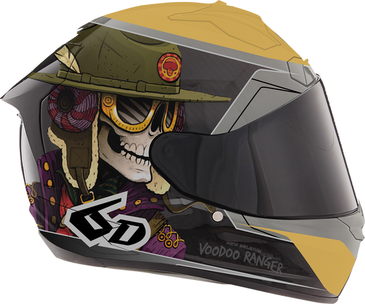 6D HELMETS ATS-1R Voodoo Ranger Helmet Black/Gold Large 30-0807