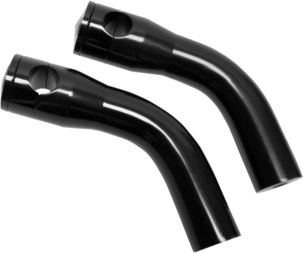 Accutronix Custom Billet Aluminum Pull Back Risers 6" Black HRP1356-B