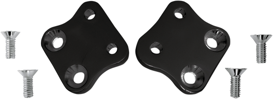 Accutronix Kick Back Adapter Plate 1-1/8in. Back and 1in. Up - Black FCKB102-B