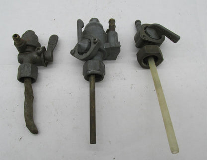 Mixed Lot of 3 Vintage British Triumph BSA BMW Motorcycle Fuel Petcocks Valves