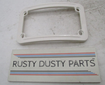 Harley Davidson Curved White License Plate Frame