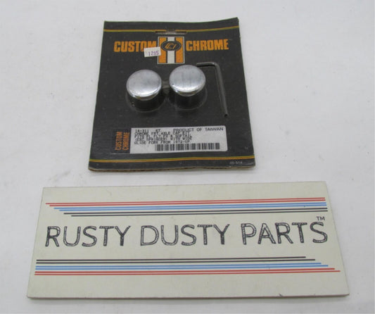 Harley Custom Chrome FL FLT FX Softail Wide Glide Front Axle Cap Kit 14-311