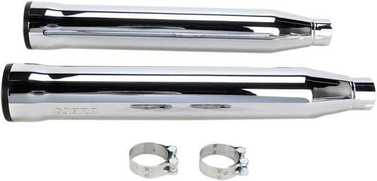 Cobra 3in. Slip-On Muffler with RacePro Tips Chrome 6051