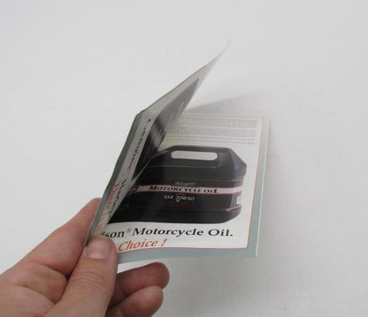 Harley-Davidson Genuine Motorcycle Oil Advertisement Brochure 93690V