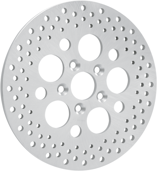 Drag Specialties Polished Stainless Steel Drilled Brake Rotor 1710-1064