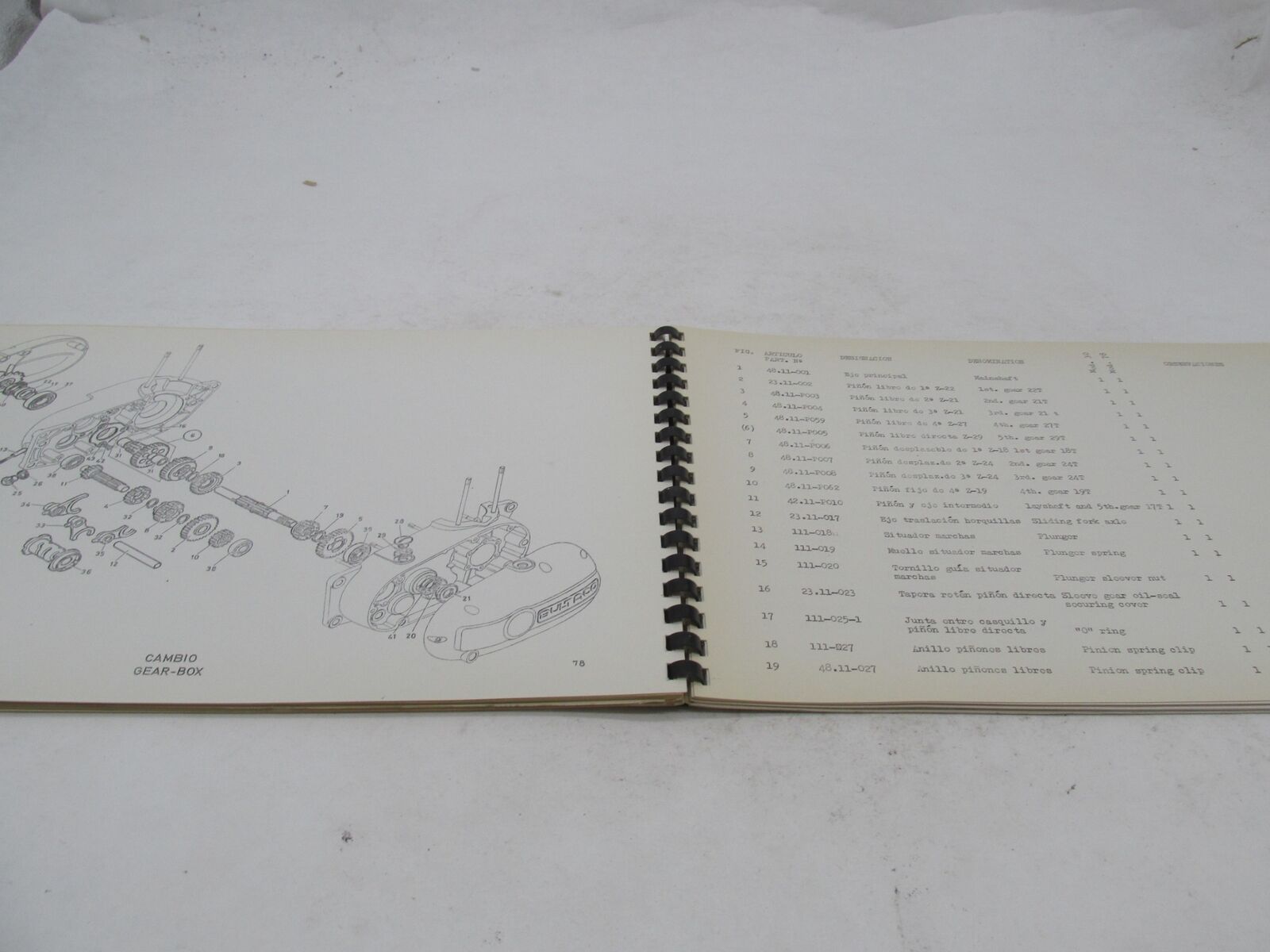 Bultaco Factory 1970 Sherpa S 100cc Motorcycle Catalog Parts List 78.32-117