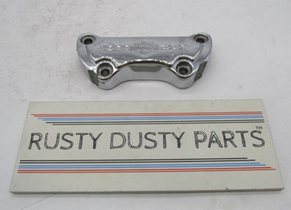 Harley-Davidson Chrome Riser Clamp Cover with Bar Shield Logo 56567-86B