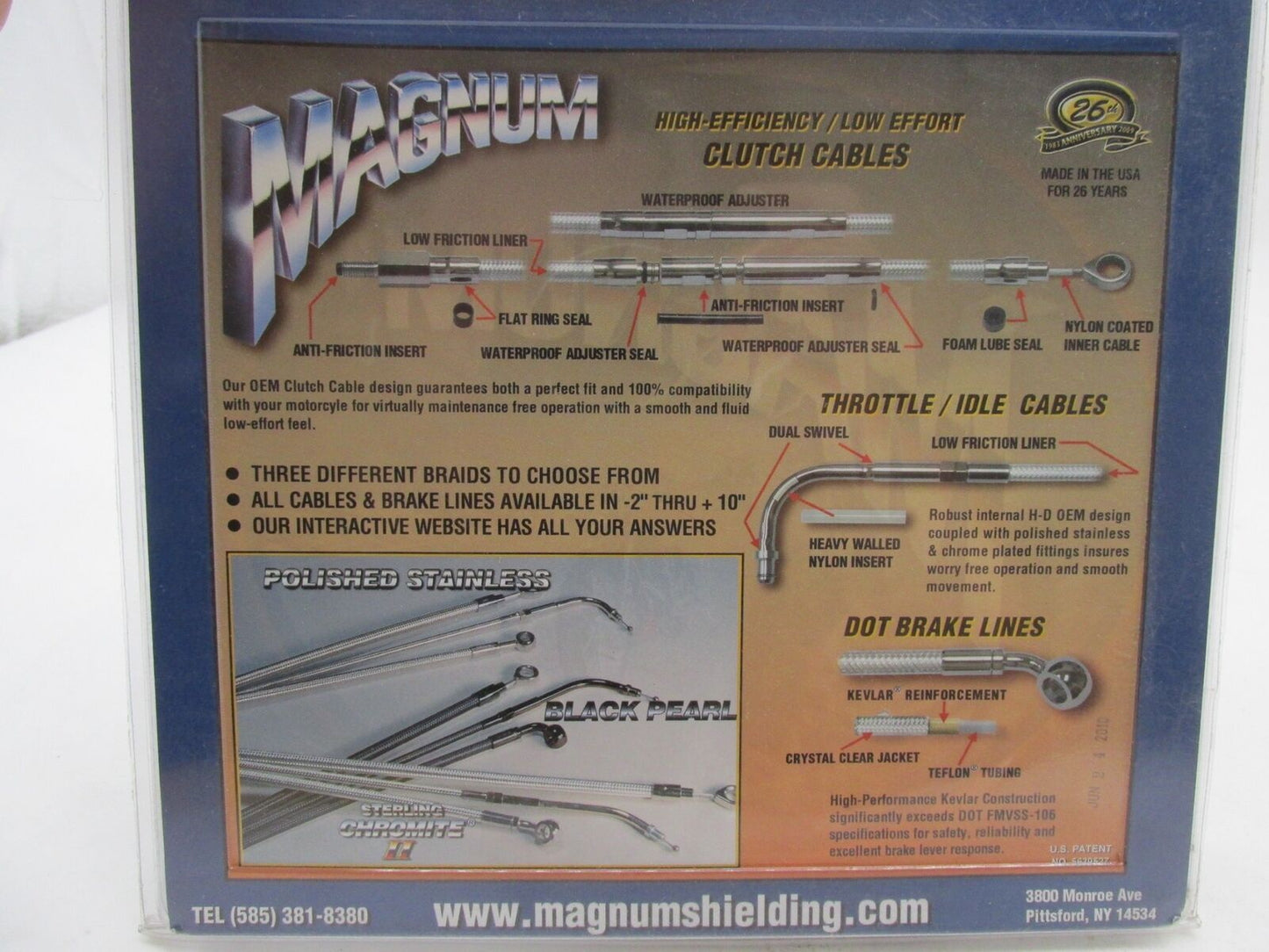 Harley Davidson Magnum Black Pearl 31-3/4" Throttle Cable 0650-0706 56356-96
