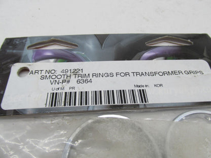 Kuryakyn Harley Davidson Smooth Chrome Trim Rings for Transformer Grips 6364