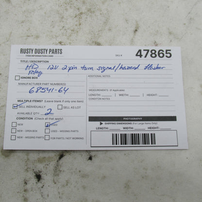Harley Davidson Police Turn Signal Hazard Flasher Relay 12.8VDC LI FR-