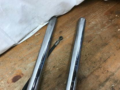 Vintage Japanese Motorcycle Front Fork Tubes and Front Tokico Brake Ca