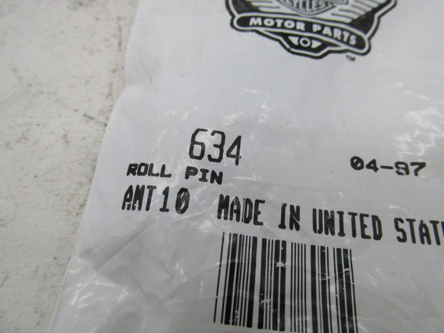 Lot of 4 Harley Davidson Genuine NOS Roll Pins 634