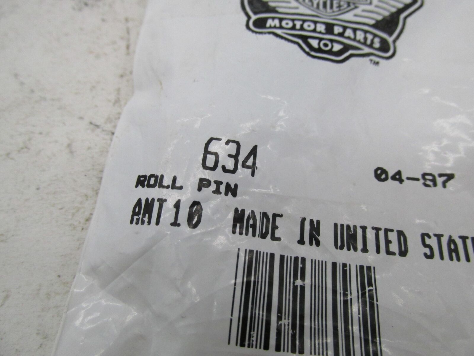 Lot of 4 Harley Davidson Genuine NOS Roll Pins 634