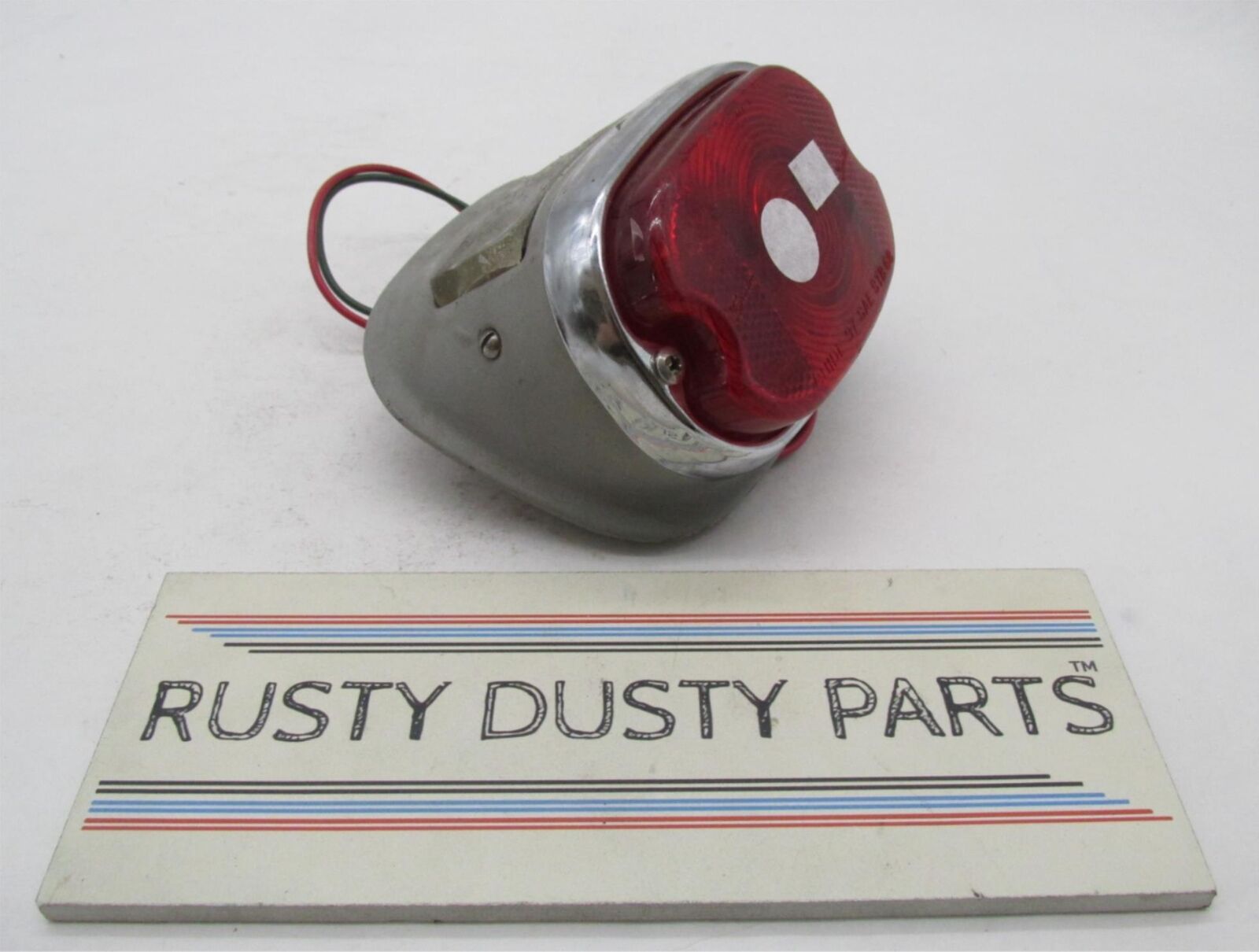 Harley Guide 97 Ironhead Shovelhead Taillight with Clear Upper Glass Lens