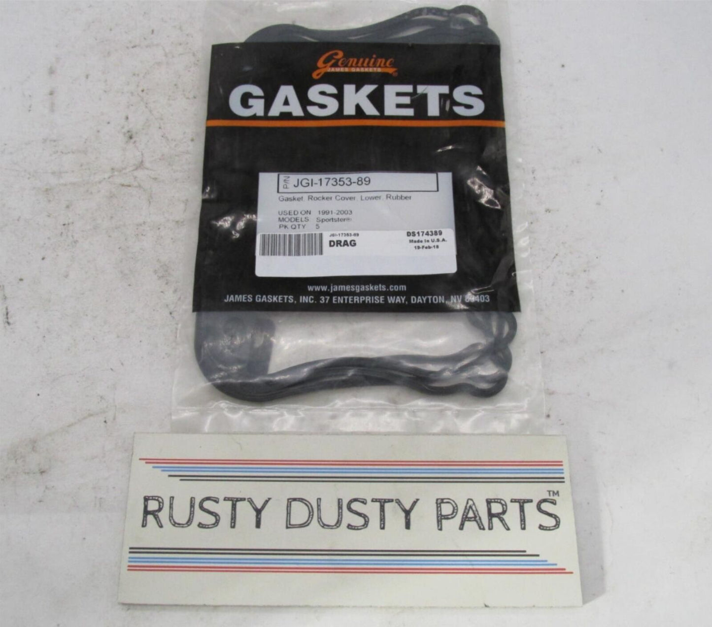 Lot of 4 Harley Davidson James Rubber Lower Rocker Cover Gaskets JGI-17353-89