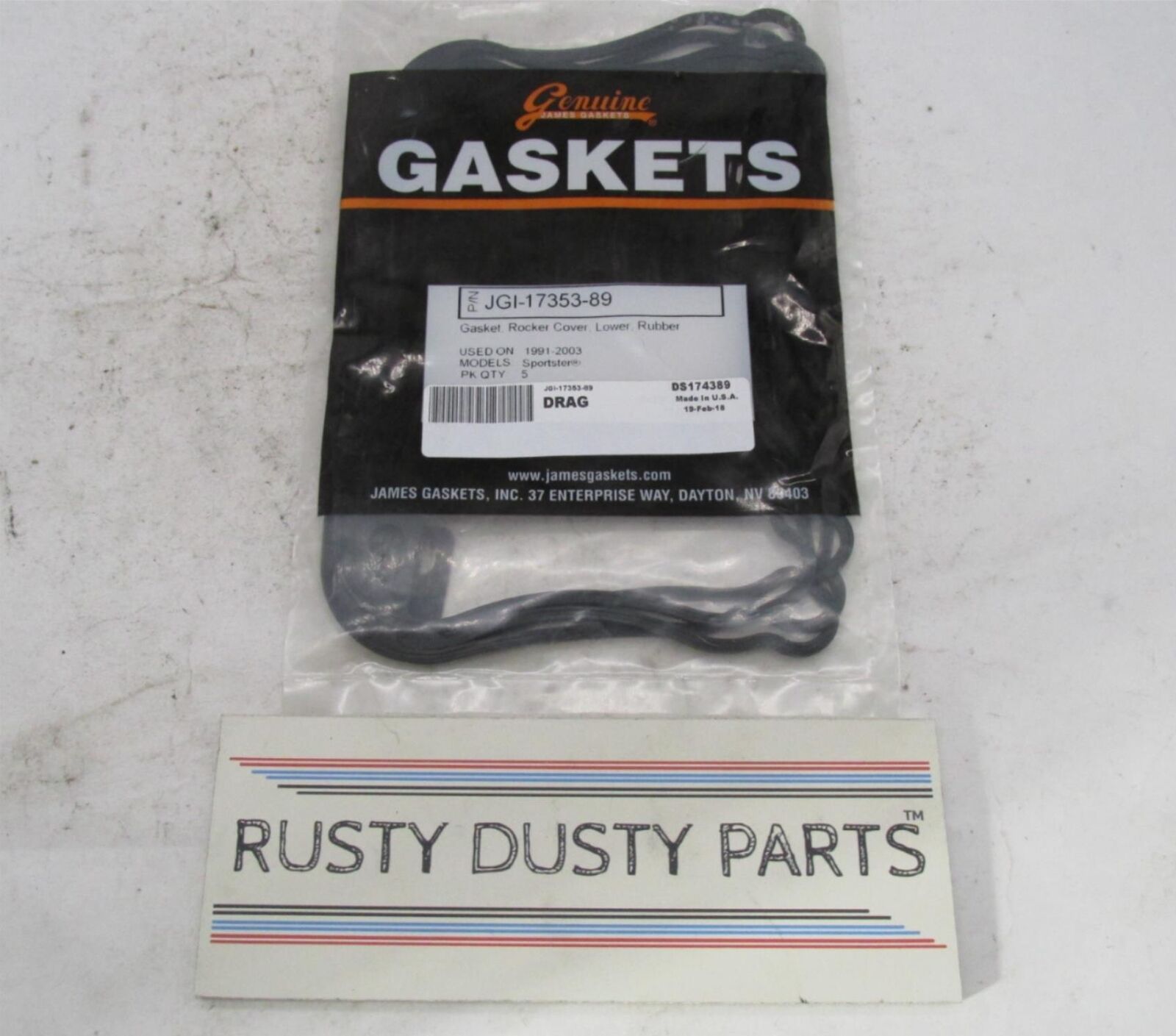 Lot of 4 Harley Davidson James Rubber Lower Rocker Cover Gaskets JGI-17353-89