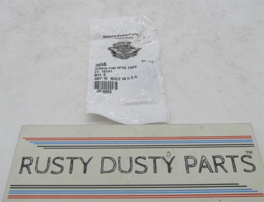 Lot of 8 Harley-Davidson Genuine NOS Pan Head Screws 3656