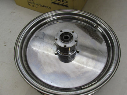 2002 Harley Softail FXSTS Polished Solid Billet Aluminum Front Wheel 16X3.5