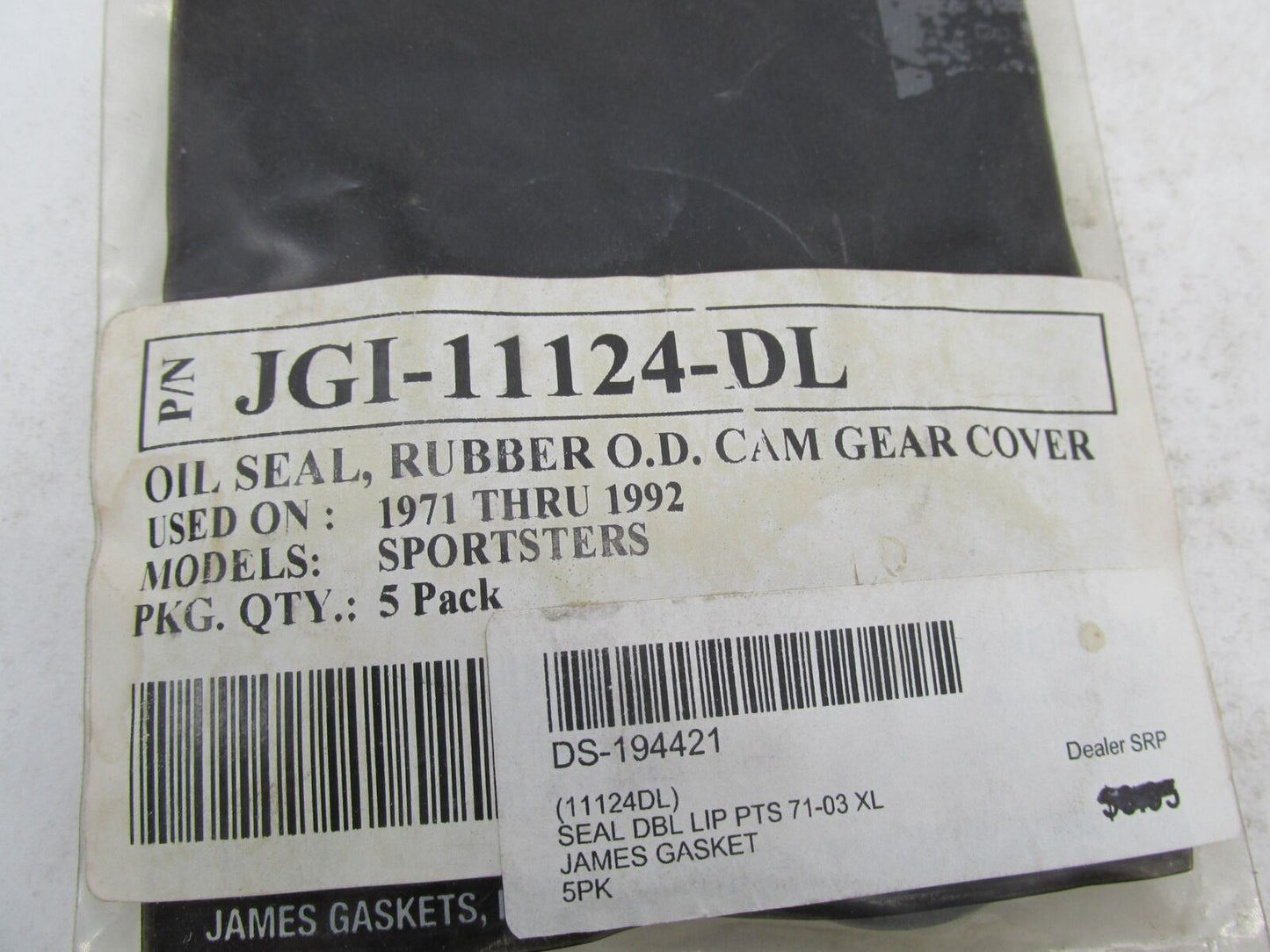 Lot of 4 Harley Davidson Sporster Rubber Cam Gear Cover Oil Seals JGI-11124-DL