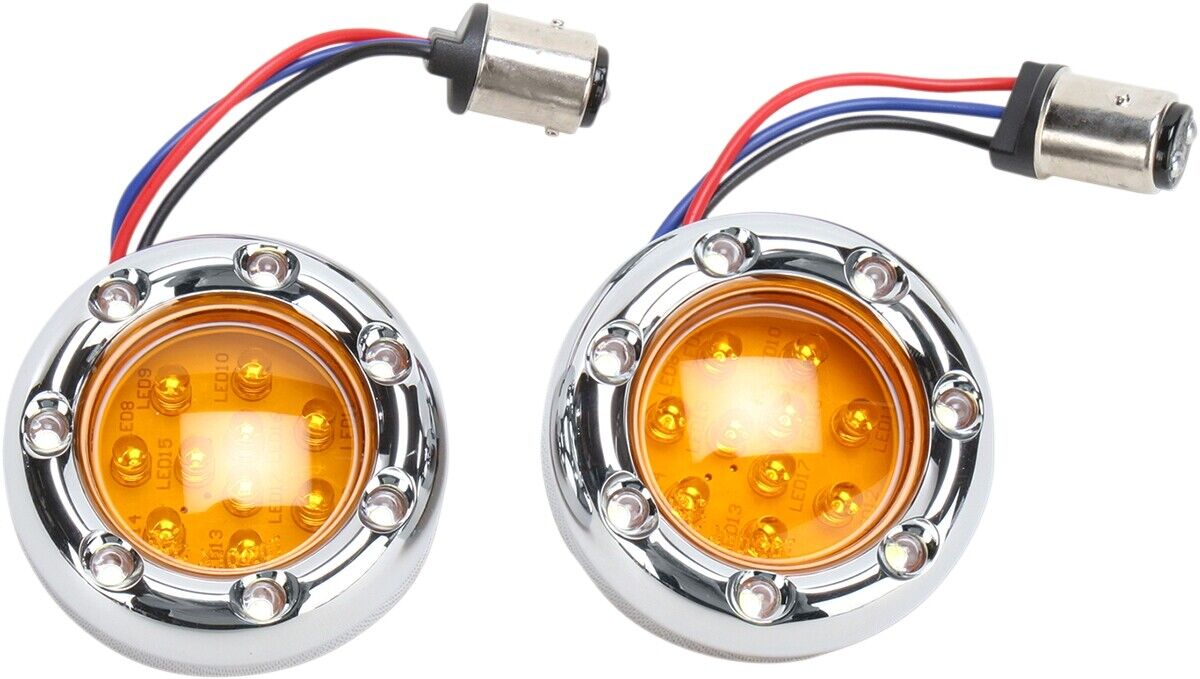 Arlen Ness LED Fire Ring Kits for Factory Deuce Style Turn Signal Housing 12-757