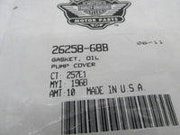 Lot of 2 Harley Davidson Genuine NOS Oil Pump Cover Gaskets 26258-68B