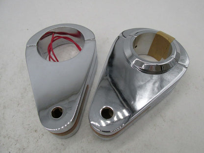 Pair of Highway Hawk Motorcycle 56MM Chrome Fork Leg Spotlight Brackets 68-612