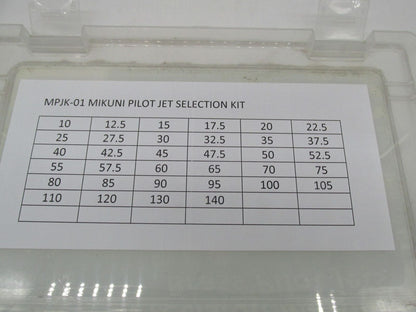 Large Mixed lot of EBC Motorcycle Mikuni Brass Machined Carb Pilot Jets MPJK-01