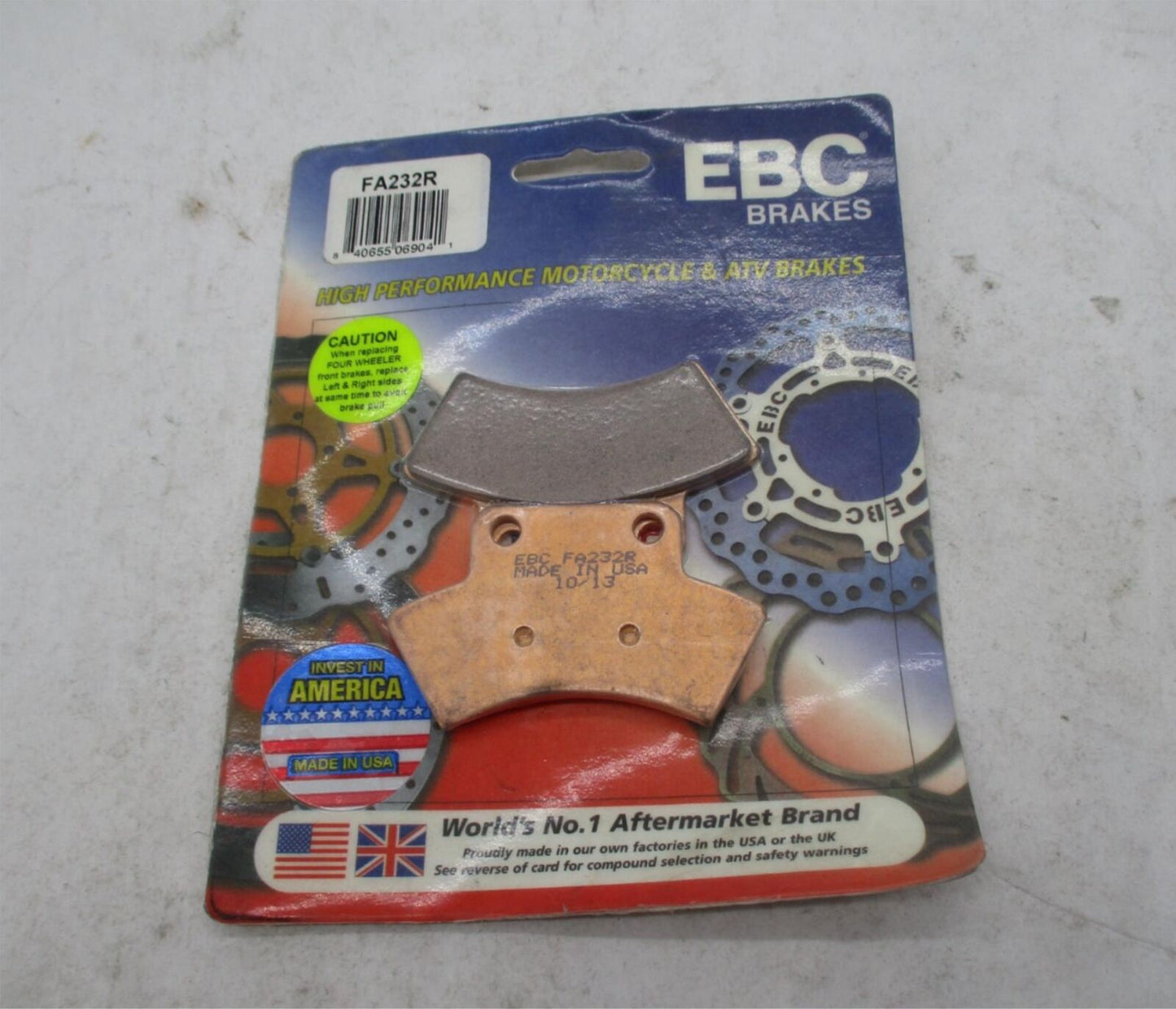 Set of NOS EBC Motorcycle Brake Pads FA232R 15-232R
