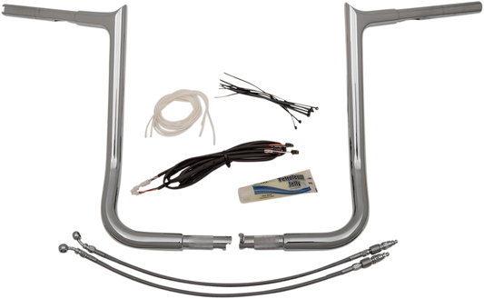 Fat Baggers, Inc. 1 1/4" EZ Install Pointed Top Handlebar Kits 16" Chrome 909216