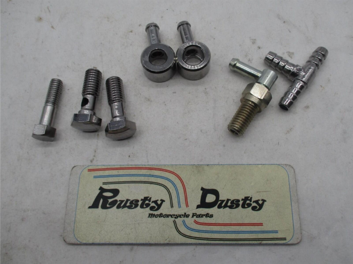 Mixed lot of Harley Motorcycle Brake Line Hardware Banjo Bolts T Junctions