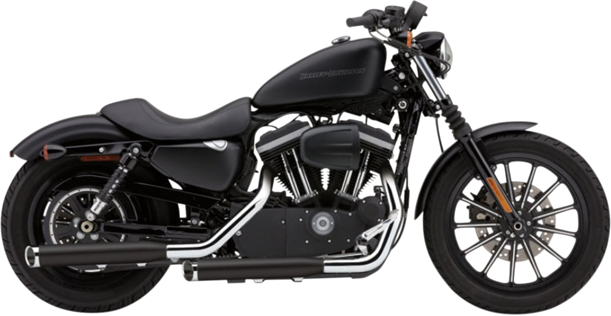 Cobra 3 Slip-On Mufflers with Tips for V-Twin Black 6031RB